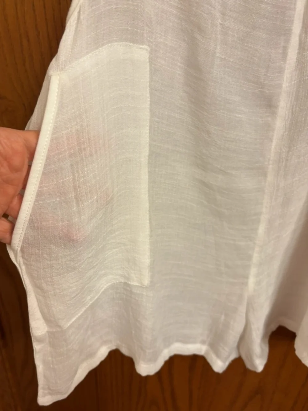 Lightweight White Beach Romper — Women Swim Cover-Up - Picture 3 of 3